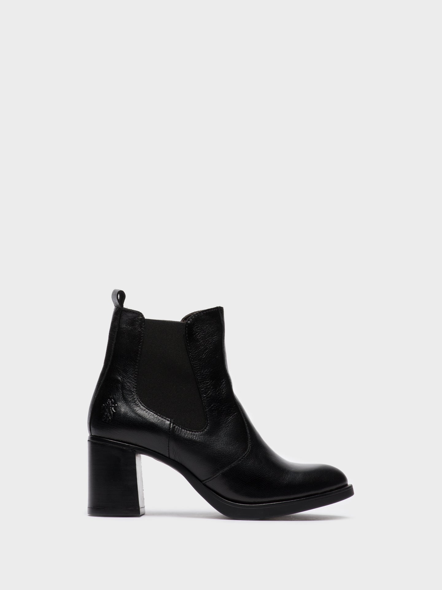 Fly London Coal Black Chelsea Ankle Boots